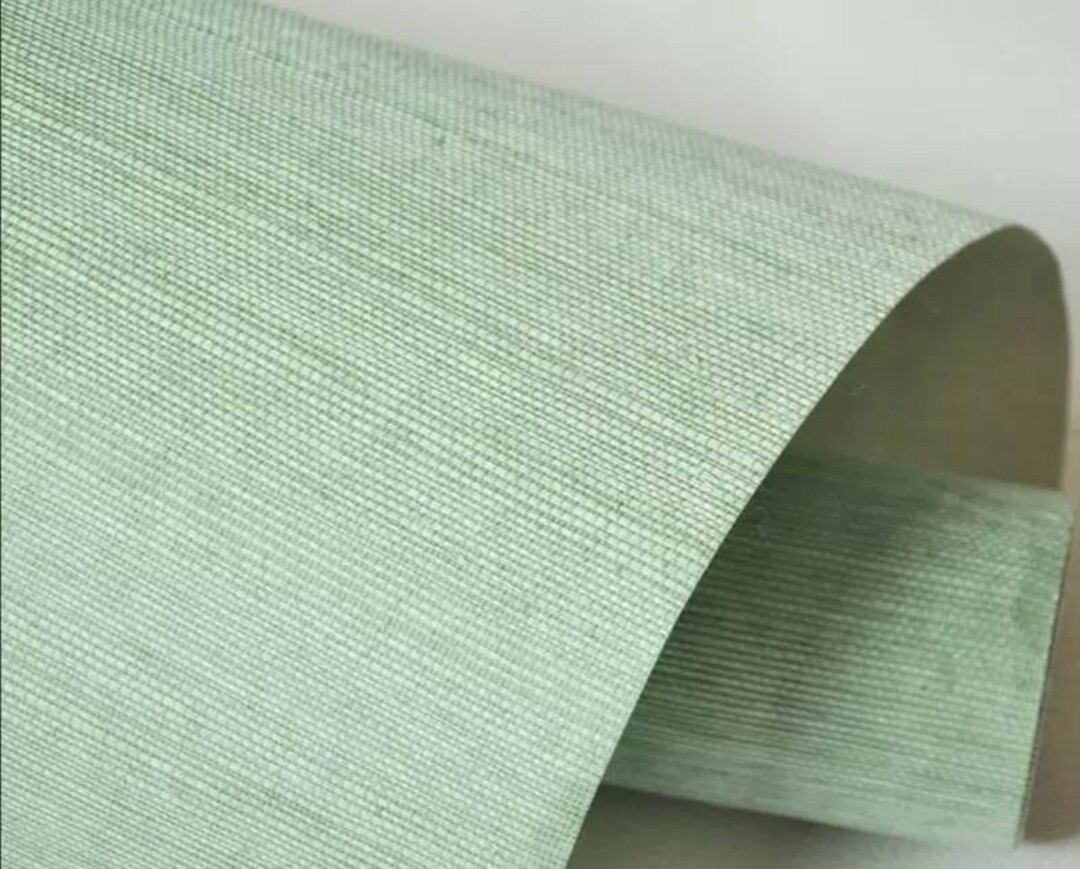 Sage Green Woven Sisal Grasscloth Wallpaper/light Green Grasscloth