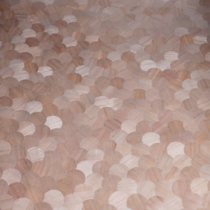 Light wood veneer wallpaper/Polka dot wallcovering/Non woven wallcovering/Wooden veneer wallcovering/Circle pattern wallcovering/wood veneer