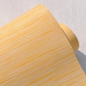 Pineapple Yellow woven sisal grasscloth wallpaper/yellow grasscloth wallcovering/natural material wallcovering/yellow wallpaper/retro decor