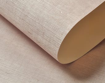 Laxrosa sisal gräsdukstapet: Naturlig retro barnrumsinredning