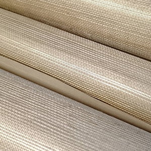 Carta da parati in erba di sisal intrecciata color crema e oro/rivestimento murale in erba dorata/rivestimento murale naturale/carta da parati color crema/erba metallizzata