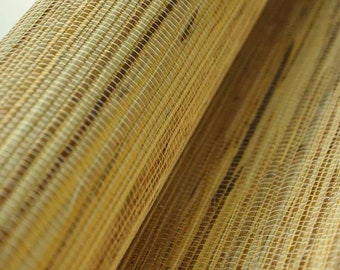Natural Sisal Grasscloth Wallpaper: Undyed Beige Woven Wallcovering