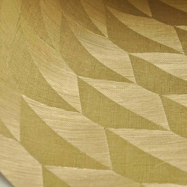 Gold diamond patterned sisal grasscloth wallpaper/gold grasscloth wallcovering/natural wallcovering/gold woven wallpaper/metallic grasscloth