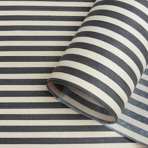 Black and white striped wood veneer for covering furniture/Modern style wood veneer/Patterned wood veneer/striped veneer/Wood veneer for DIY