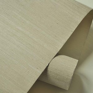 Carta da parati in erba di sisal intrecciata color crema scuro naturale/Rivestimento murale in erba beige/Rivestimento murale naturale/Carta da parati color tortora/Erba beige
