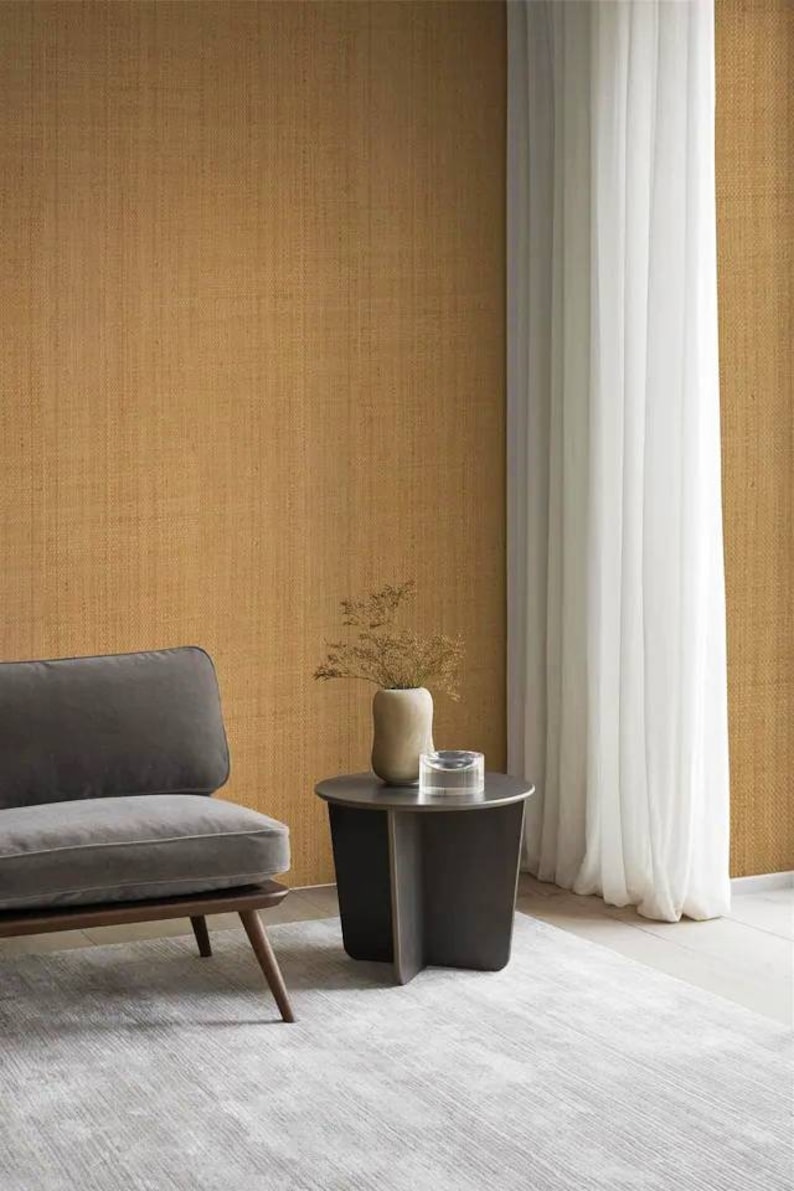 Natural Raffia Grasscloth Woven Wallpaper/undyed Rafia Etsy