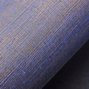 Carta da parati in erba di sisal intrecciata bicolore/rivestimento murale in erba blu oro/rivestimento murale naturale/carta da parati marrone/arredamento retrò/arredamento per camera da letto