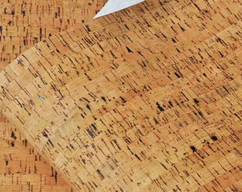 Natural Cork Wood Veneer Wallpaper: Light Brown Non-Woven Wallcovering