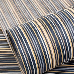Neutral pin stripe pattern veneer for covering furniture/Modern style wood veneer/Striped wood veneer/Retro veneer/Wood veneer for DIY