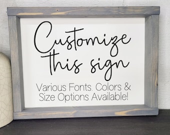 Small Custom Wood Sign, Personalized Wood Signs, Custom Christmas Wood Sign