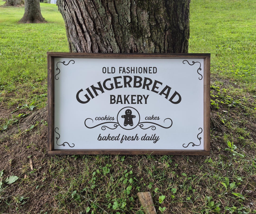 Gingerbread Bakery Sign: Rustic Christmas Decor - Etsy
