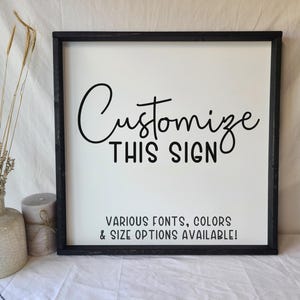 Custom wood sign, Personalized sign, Small custom quote signs, Farmhouse sign, rustic decor, wood shelf decor, coffee bar decor