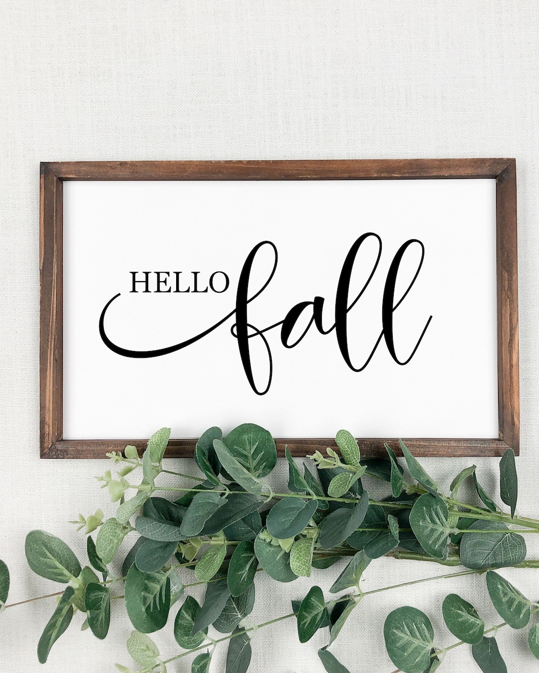 Hello Fall Sign, Fall Decor, Fall Sign, Farmhouse Fall Mantle Decor ...