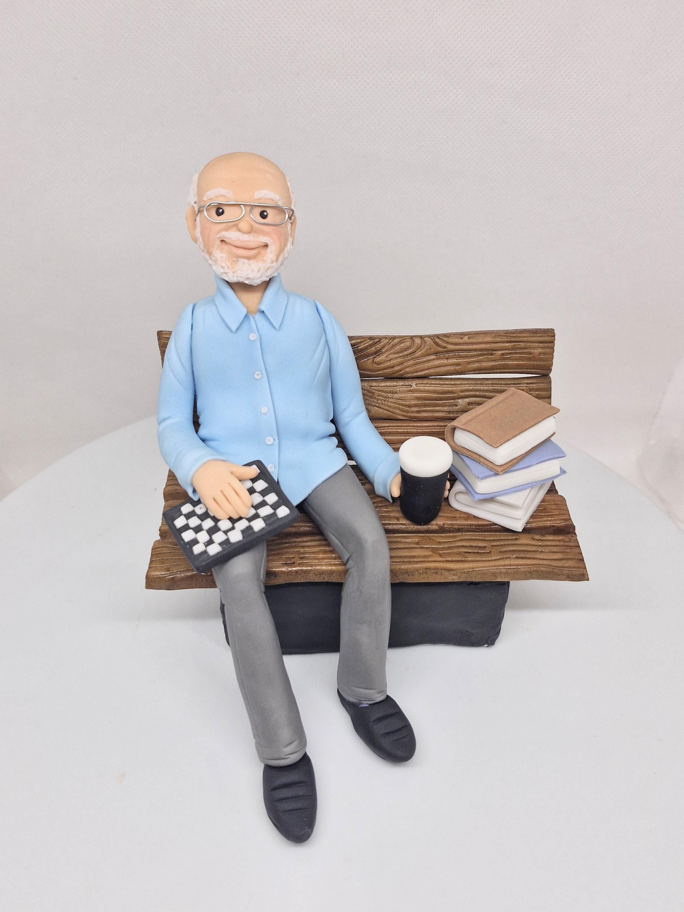 Personalised Sitting Figures on a Bench or Arm Chair Cake Topper Girl ...