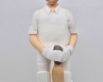Personalised cricket fondant figure cake topper girl boy teen man woman edible sugar people cake decorations