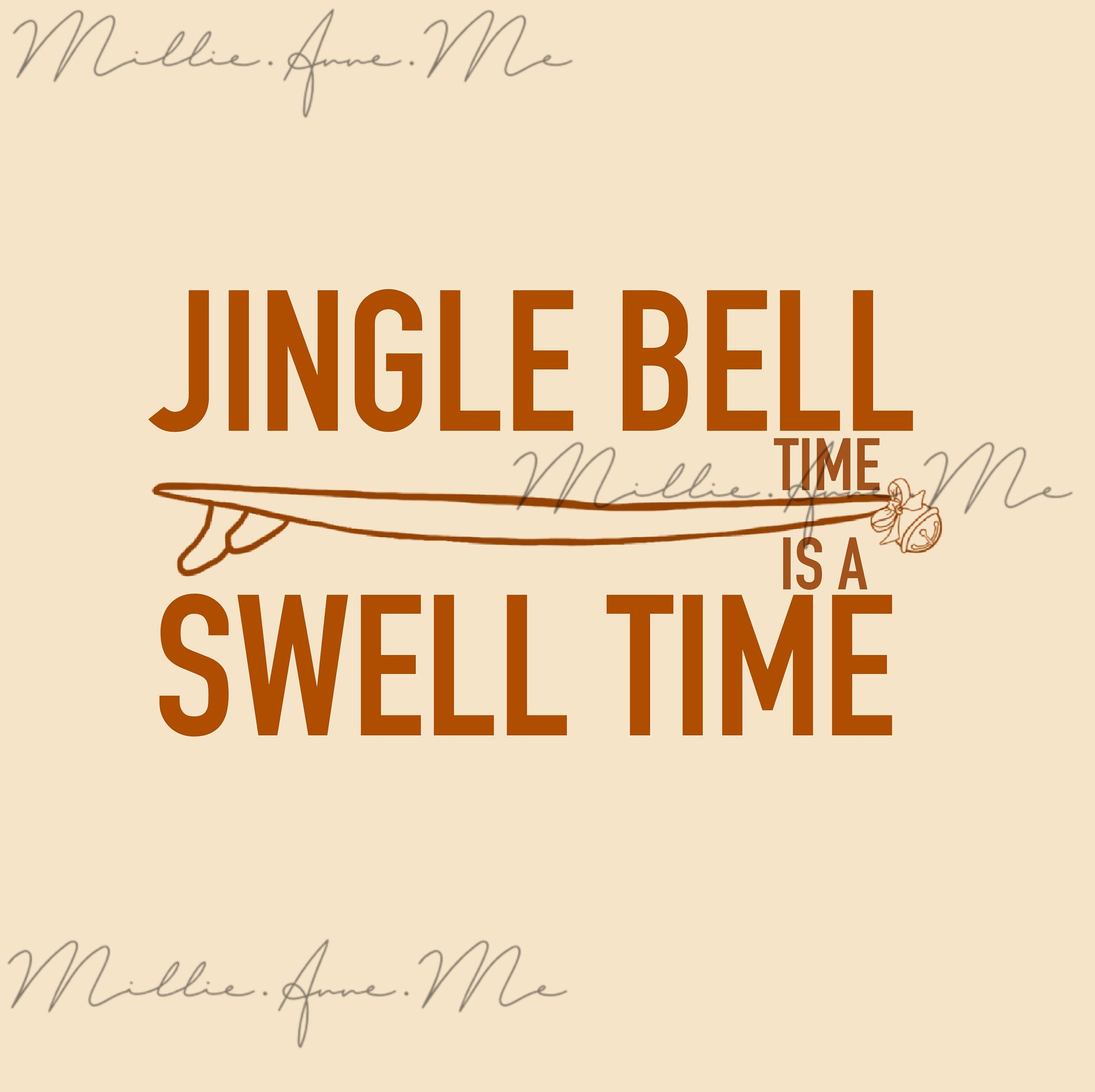 Digital Poster Printable Jingle Bell Time is a Swell Time digital