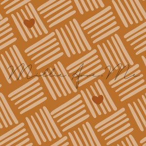 Lauhala Love - Rust  Repeating Pattern
