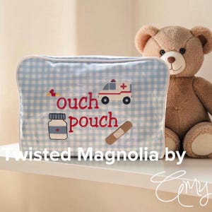 OUCH POUCH for kids, Embroidered Medicine Bag, Kids First Aid Pouch, Travel Medicine Organizer, Everything Bag