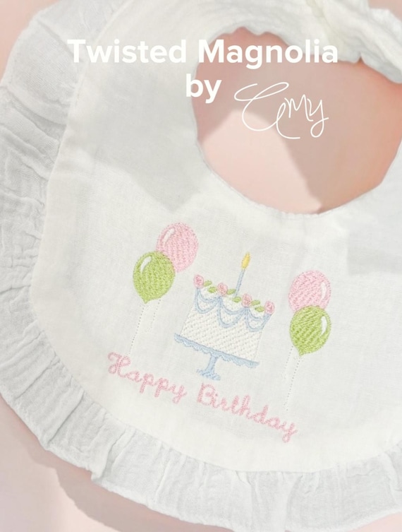 Embroidered Baby Bib, Baby’s First Birthday, Baby Shower Gift, Personalized Baby Gift