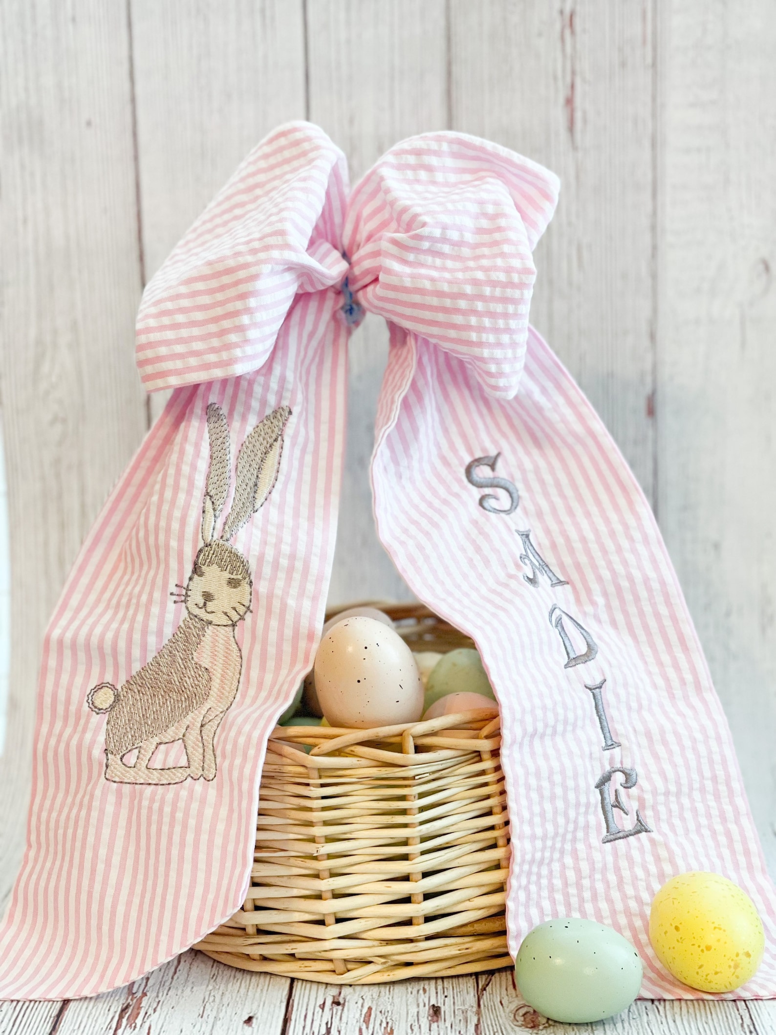 Easter Basket Sash Bow Wreath Sash Swaddle Sash Etsy