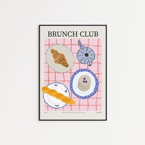 Brunch Club Print l Nowoczesny wystrój kuchni z jedzeniem
