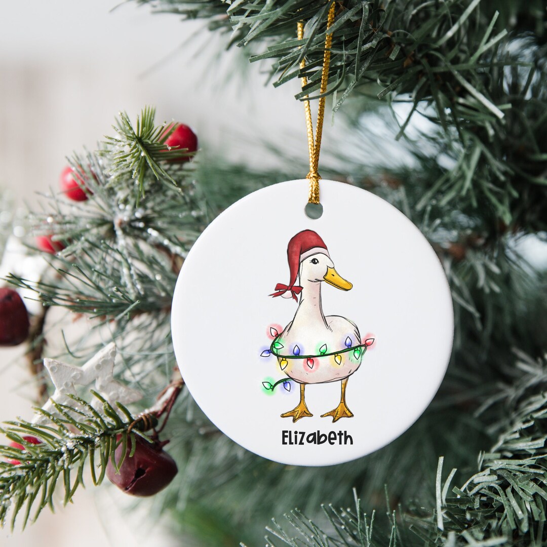Personalized Christmas Duck Ornaments 2022 Christmas Gift Christmas Lights Gifts for Her Gifts