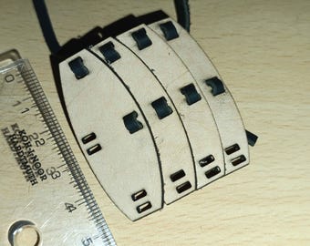 SVG ファイル: 小型 (高さ 50 mm) O 型および D 型の薄板装甲片