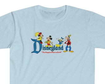 Disneyland Happiest Place on Earth Retro Mickey Mouse / Minnie Mouse / Goofy / Donald Duck / Inspired Unisex Shirt!!!