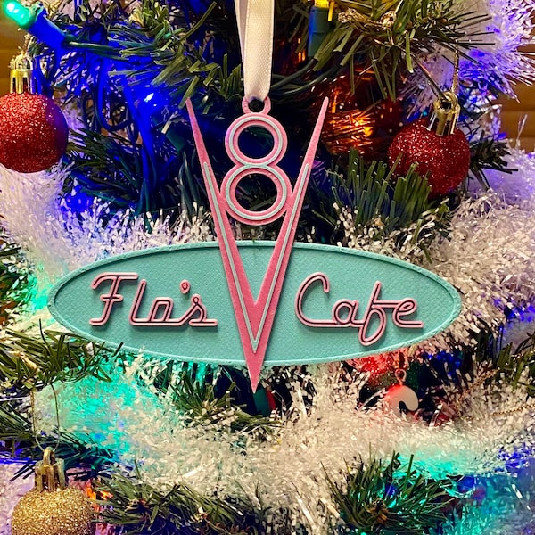 Flo's V8 Cafe Cars Disneyland/Radiator Springs Inspired Disney Ornament!!!