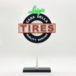 Luigi’s Casa Della Tires Cars Disneyland/Radiator Springs Inspired Pixar Disney Stand Up Sign!!