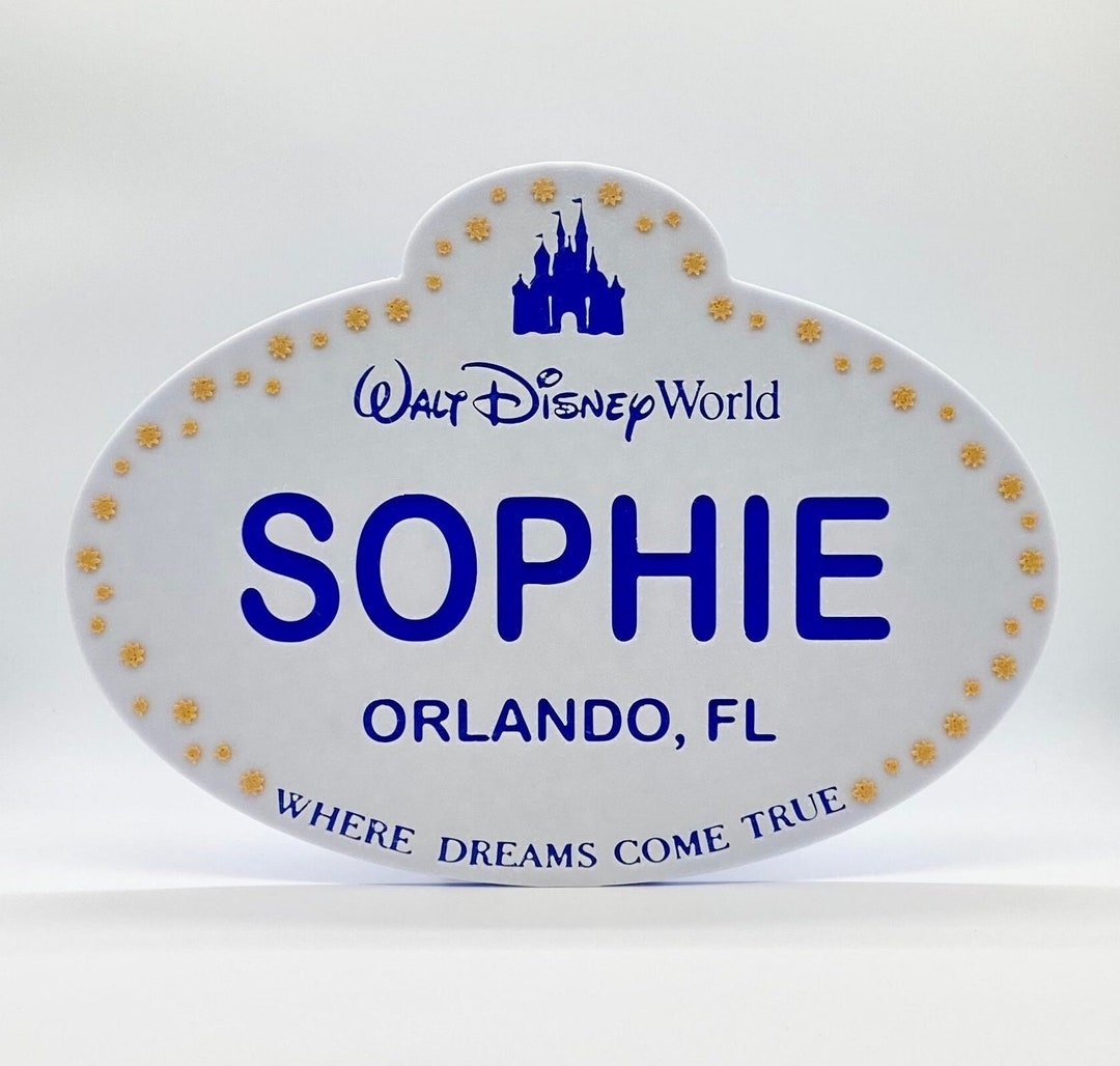 Personalized Walt Disney World Cast Member Name Tag Disney Sign