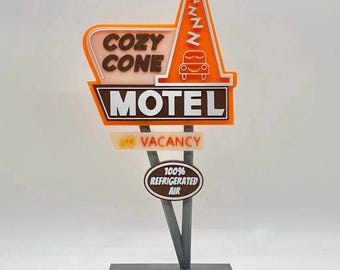 Cozy Cone Motel Inspired Cars Disneyland/Radiator Springs Pixar Disney Stand Up Sign!!