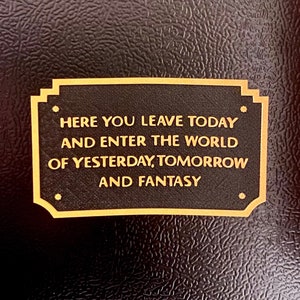 Disneyland Eingang Gehweg Park Resort Plakette/Zeichen - hier verlassen Sie heute Disney inspiriert Magnet!!