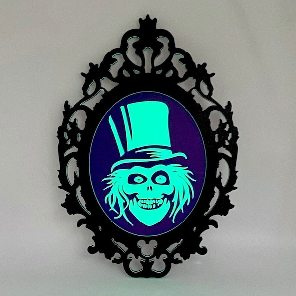 Hatbox Ghost Haunted Mansion Glow in the Dark/Blacklight Disneyland/Disney World geïnspireerd bord!!!