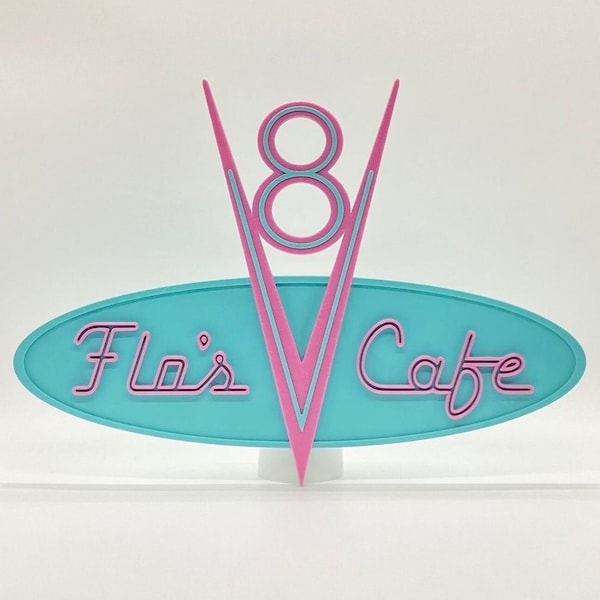 Flo's V8 Cafe Cars Disneyland/Radiator Springs inspiré Disney Sign !!