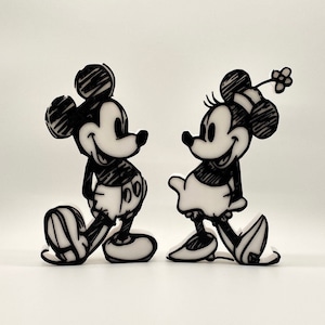 Sketch Mickey and Minnie Disney Inspired Stand Up Disney Decorations!!!