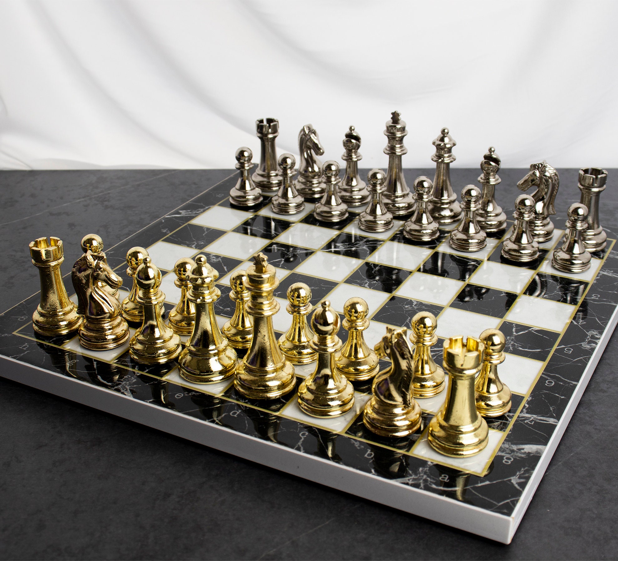 Bello Collezioni - Mancini 24K Gold/Silver Plated Luxury Chess Set