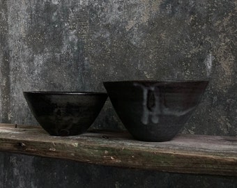 Bowls bowls ceramic ceramics 2x 650ml/450ml wheelthrown handmade handmade hand-turned Two bowls natural natural