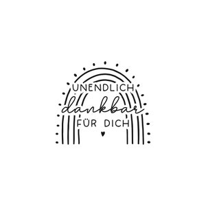 2xSticker "unendlich dankbar für dich" | 2er Set | Erinnerungen schenken | DIY Geschenk | Mitbringsel | Kleinigkeit schenken | Boho Rainbow
