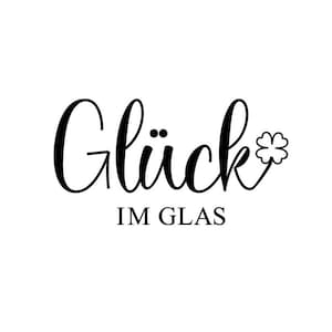 2x Sticker "Glas im Glück | 2er Set | Erinnerungen schenken | DIY Geschenk | Mitbringsel | Kleinigkeit schenken