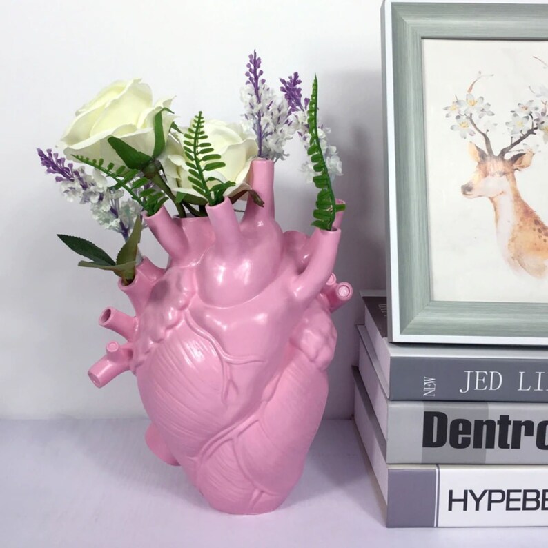 Exclusive Anatomical Heart Vase Cardiologist Artificial Etsy UK