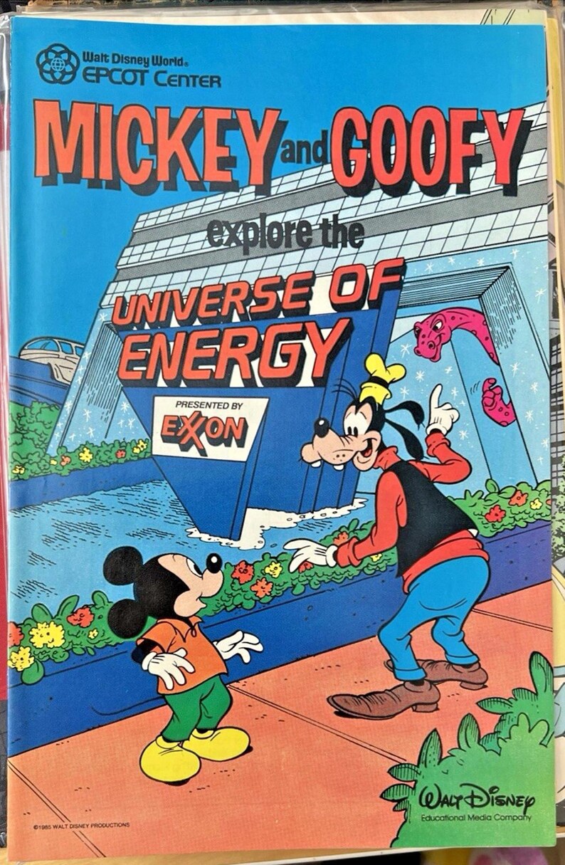 Vintage 1985 Comic Book Disney World Epcot Mickey Goofy University ...