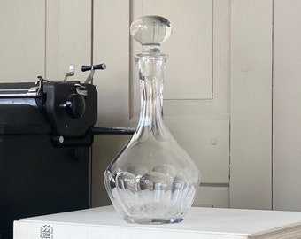 Caraffa in vetro vintage da 1,2 kg / caraffa minimalista / caraffa per whisky / decanter / bottiglia d'acqua / carrello bar / carrello bar anni '90 / bar di casa