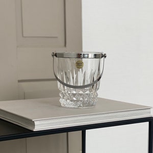 EK035 / 880 gram vintage loodkristal ijsblokjesbakje / perfecte staat / jaren 60-70 baraccessoires / BarCart Accessoires / loodkristal