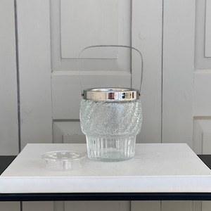 EK038 600 gram, Vintage Fancy Crystal Ice Bucket, Glass Ice Cube Tray, Jaren 60 Bar Accessoires, BarCart Accessoires & Decor