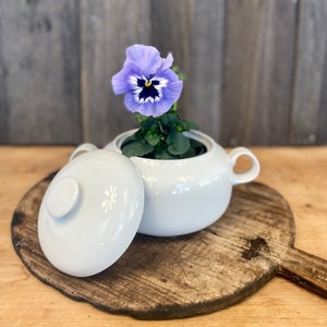 White simple vintage soup tureen, porcelain, modern farmhouse, country house decoration, gorgeously simple, Hutschenreuther Group Arzberg