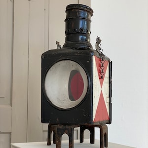 Vintage railway lantern Deutsche Bahn / DB 76 / signal lantern / petroleum tail light upper carriage / petroleum candlestick NOT available!!!