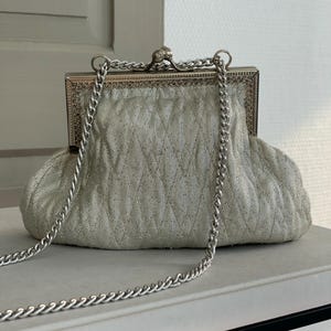 23x17 cm / Vintage Clutch / Abendtasche / kleine Tasche /  elegante Clutch silber farben / Boho Clutch / Abend Handtasche / Retro Clutch
