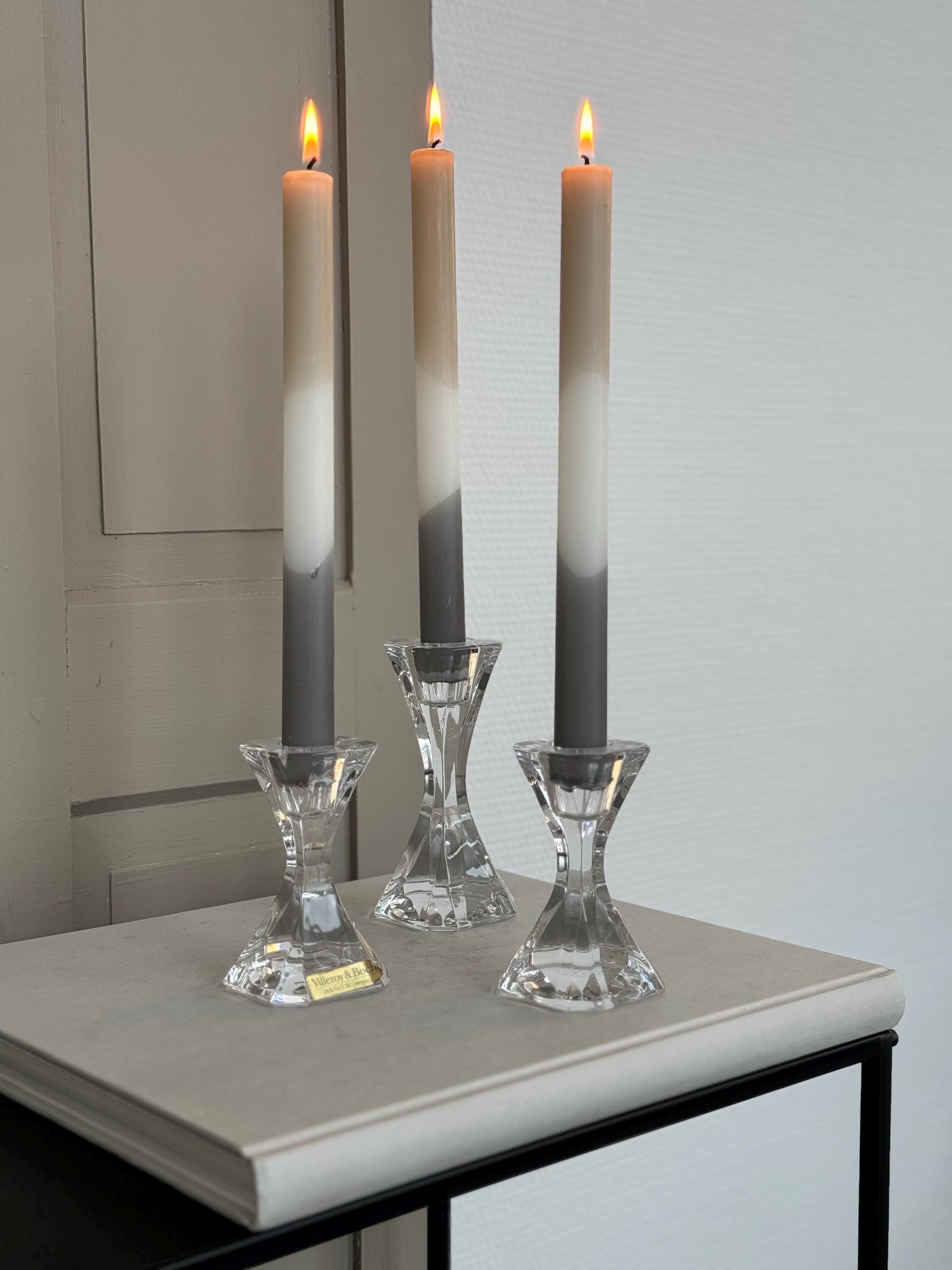 Villeroy & Boch ノスタルジックマーケット キャンドルホルダー ヴィンテージ 3 個セット / ビレロイ & ボッホ 鉛クリスタル