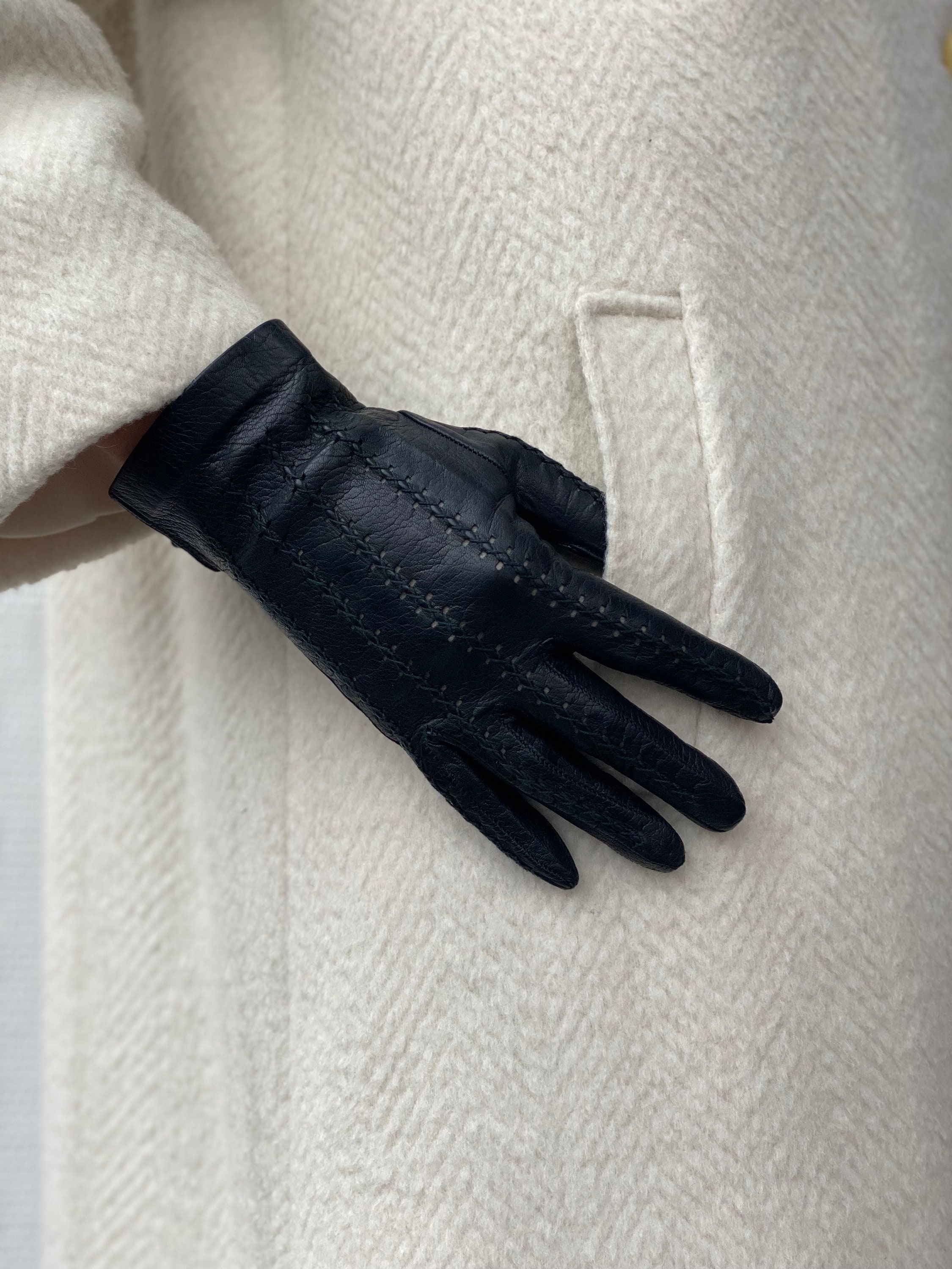 leather Faux gloves